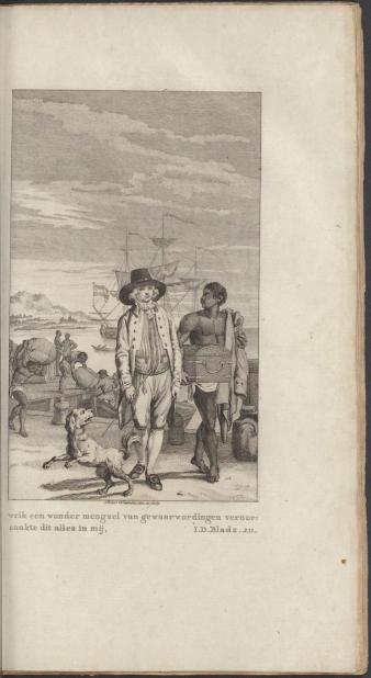 Reinhart arriveert in Guyana (gravure uit Reinhart).